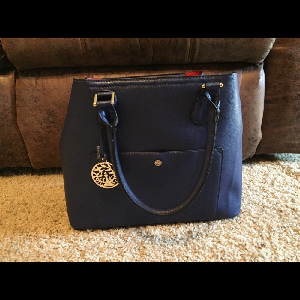 Blue Leather Purse